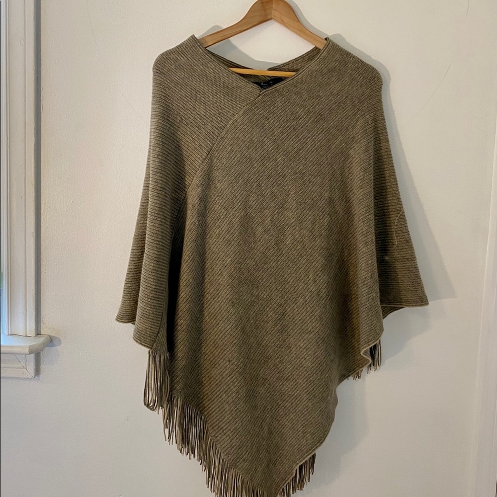 Beige poncho